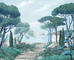 Papier peint balade dans les calanques