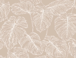 Papier peint feuille monstera sable