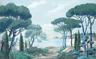 Papier peint balade dans les calanques