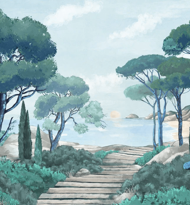 Papier peint balade dans les calanques