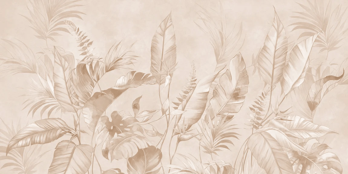 Papier peint élégante jungle poudrée