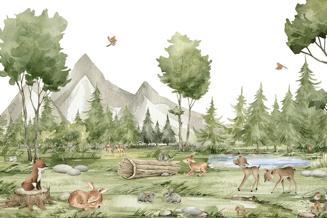 Papier peint animaux en forêt