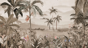 Papier peint l'art de la jungle peint