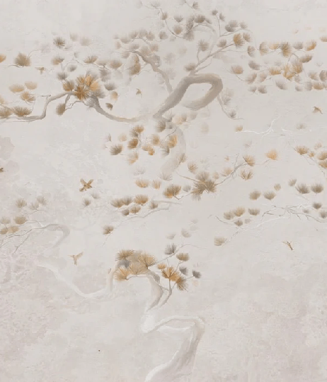 Papier peint japonisant - Brume de pins