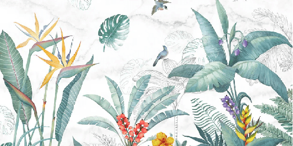 Papier peint Végétal & Bird