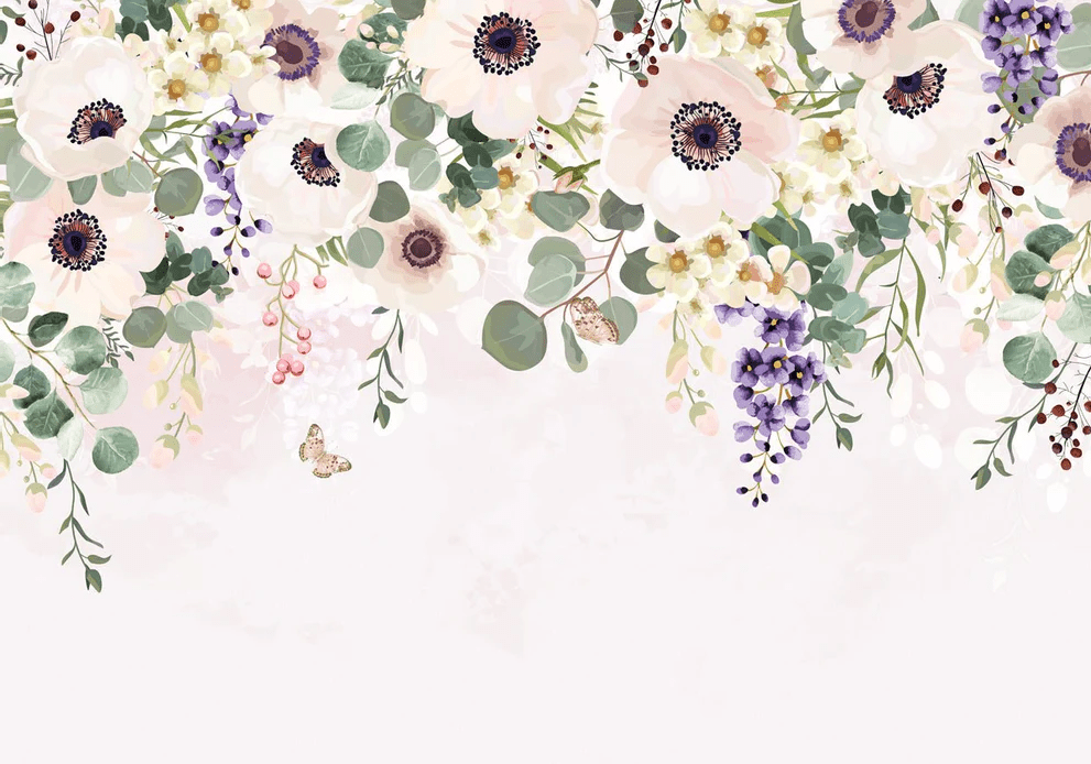Papier peint fleurs merveilleuses