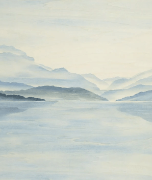 Papier Peint Vue Grand Albigny | Les Bleus du Lac®