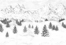 Papier peint Aiguilles d'Arves