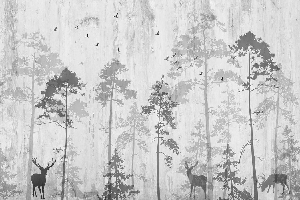 Papier peint Forêt Nostalgique