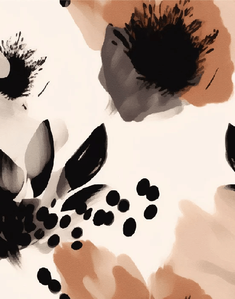 Papier peint fleur hypnotique