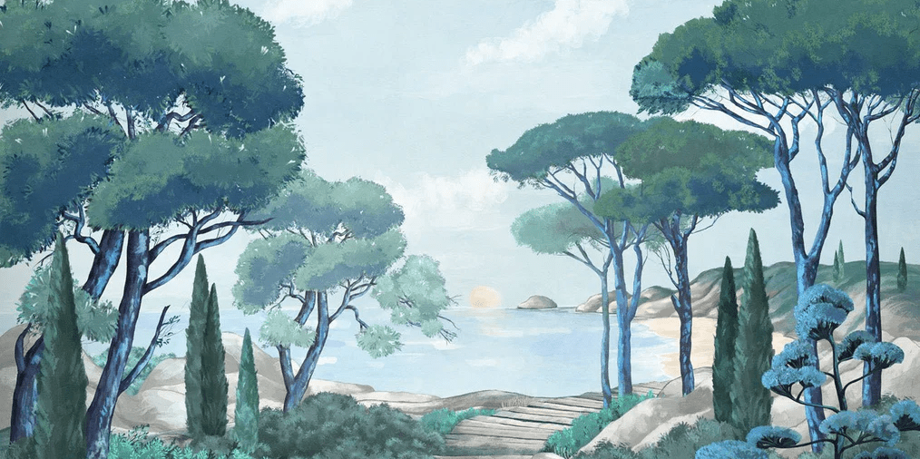 Papier peint balade dans les calanques