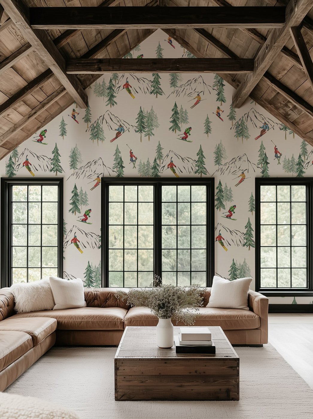 Papier peint Alpine glisse