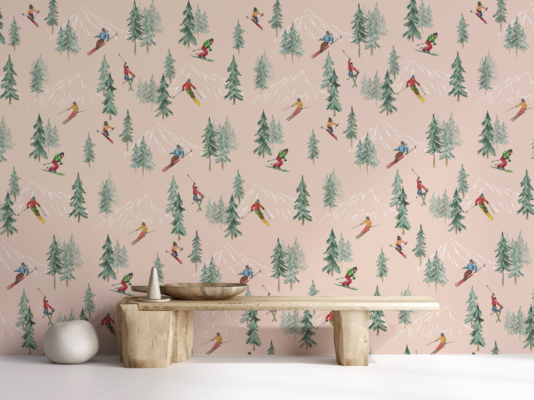 Papier peint Alpine glisse pêche, XXL, tendance