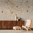 Papier peint branches fleuries, mural concept, tendance