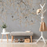 Papier peint branches fleuries, mural concept, tendance