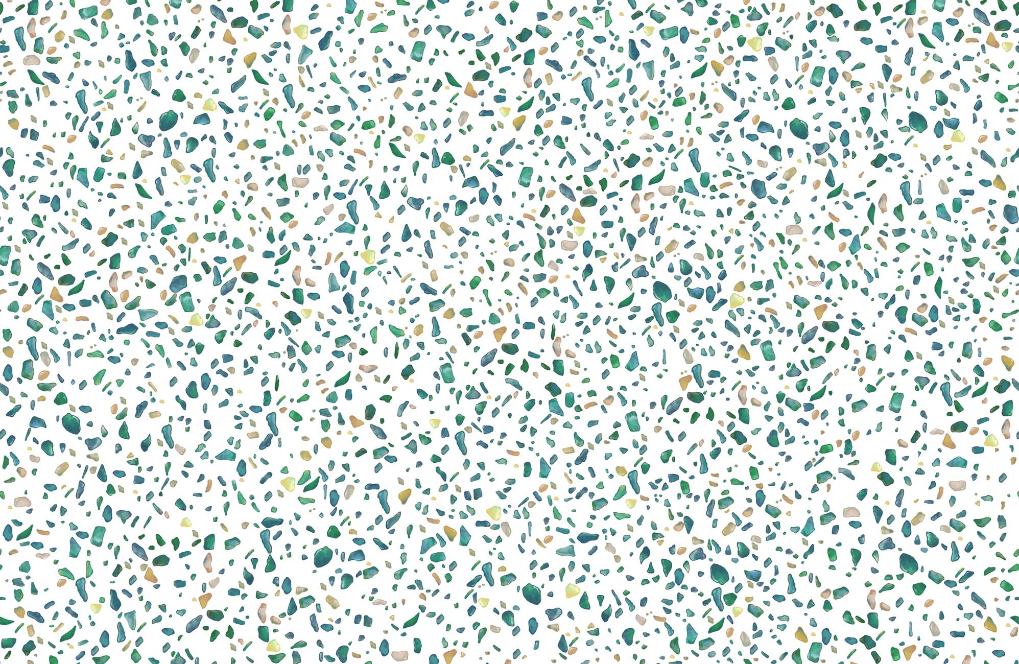 Papier peint effet terrazzo anisé, XXL, tendance