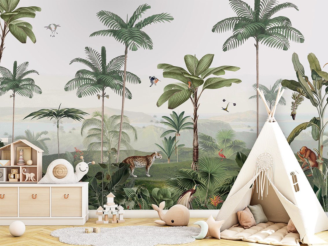 Papier peint plaine tropicale, XXL, tendance