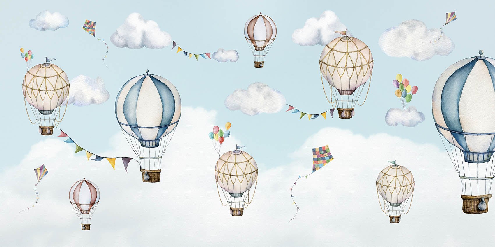 Papier peint envol des montgolfières, XXL, tendance