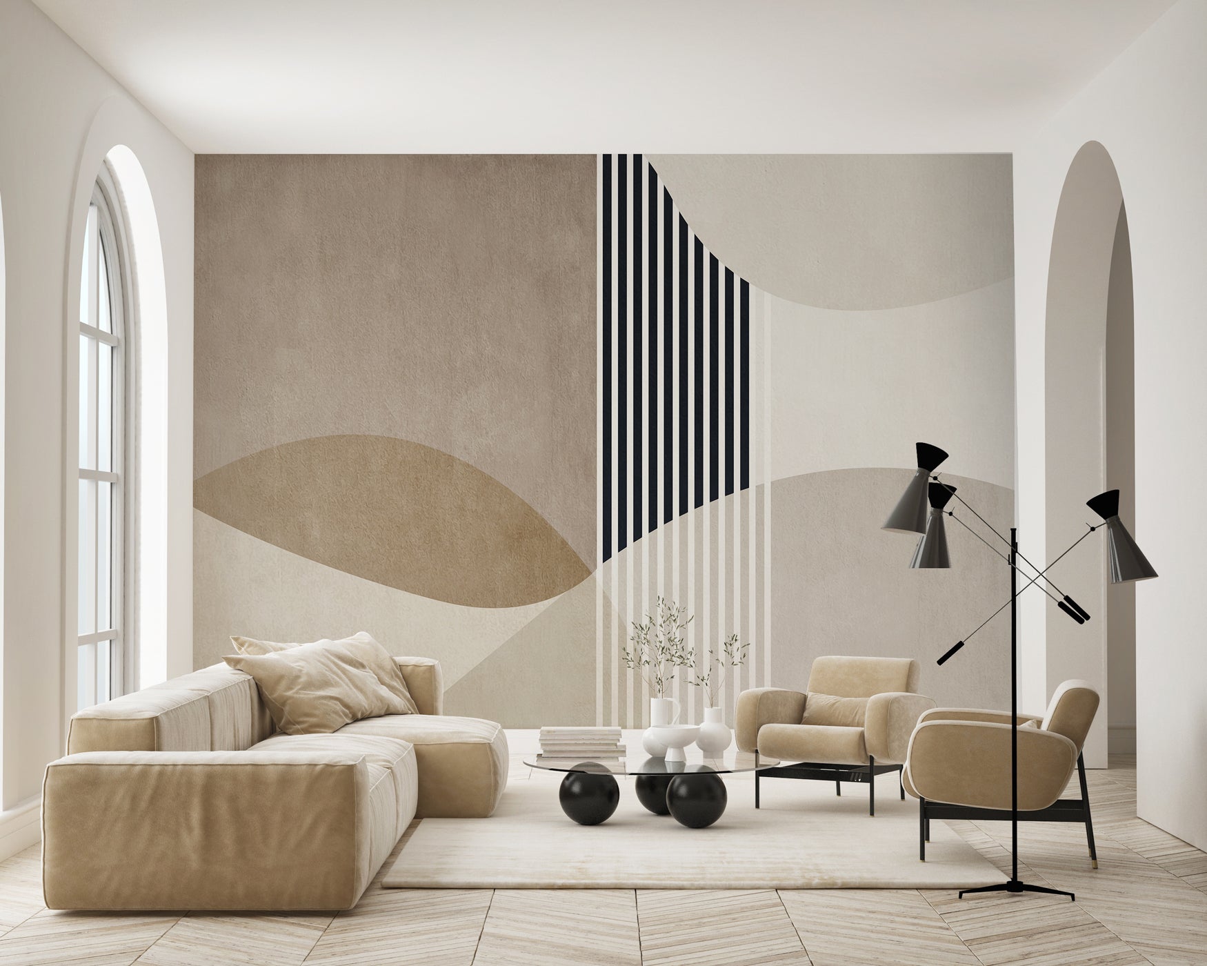 Papier peint forme créative, mural concept, tendance