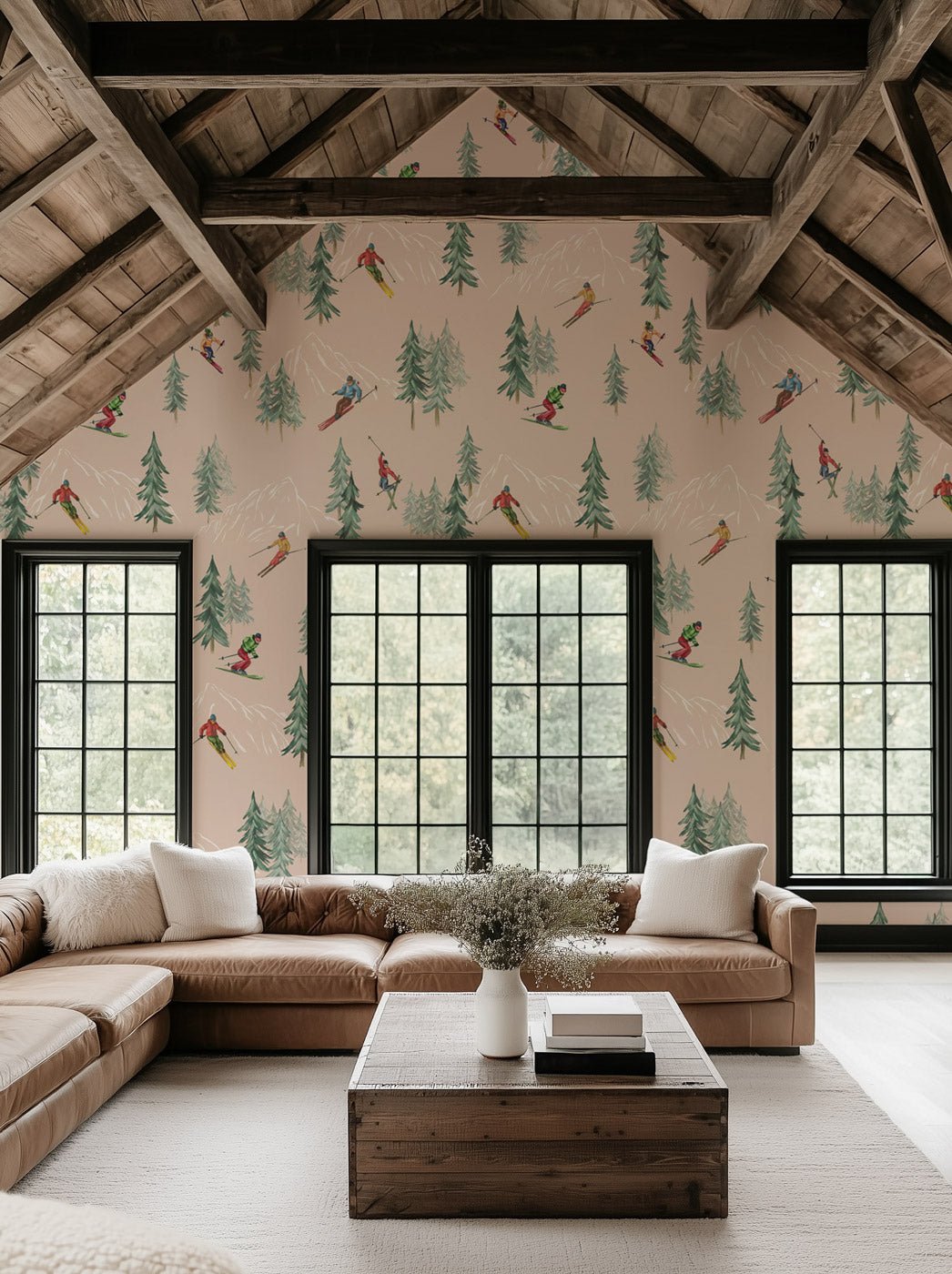 Papier peint Alpine glisse pêche