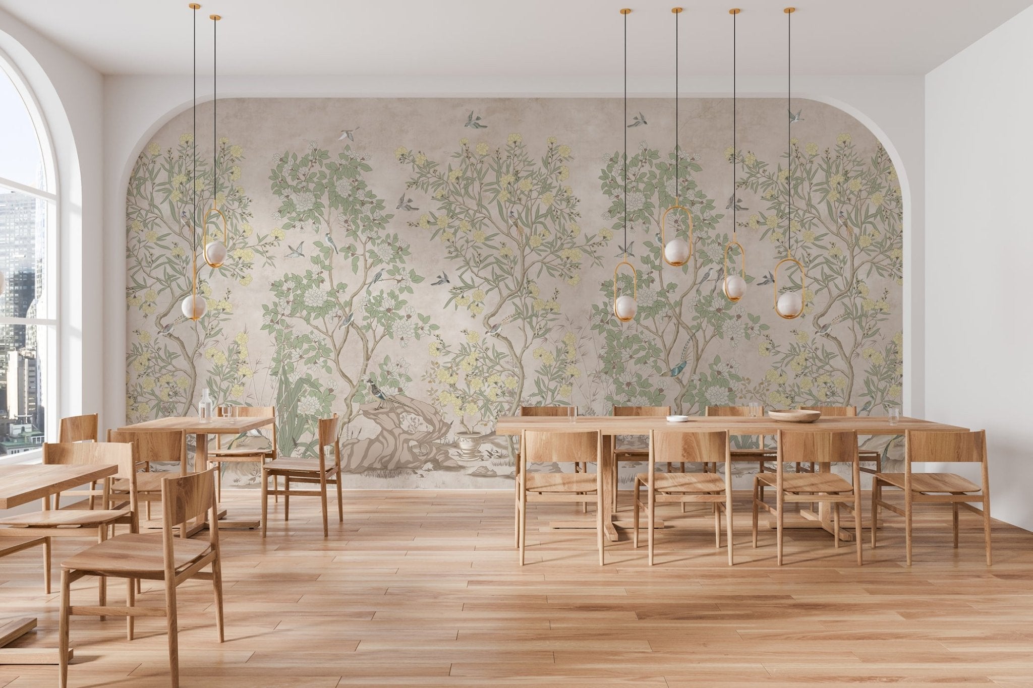 Papier peint panoramique chinoiserie garden, XXL, tendance