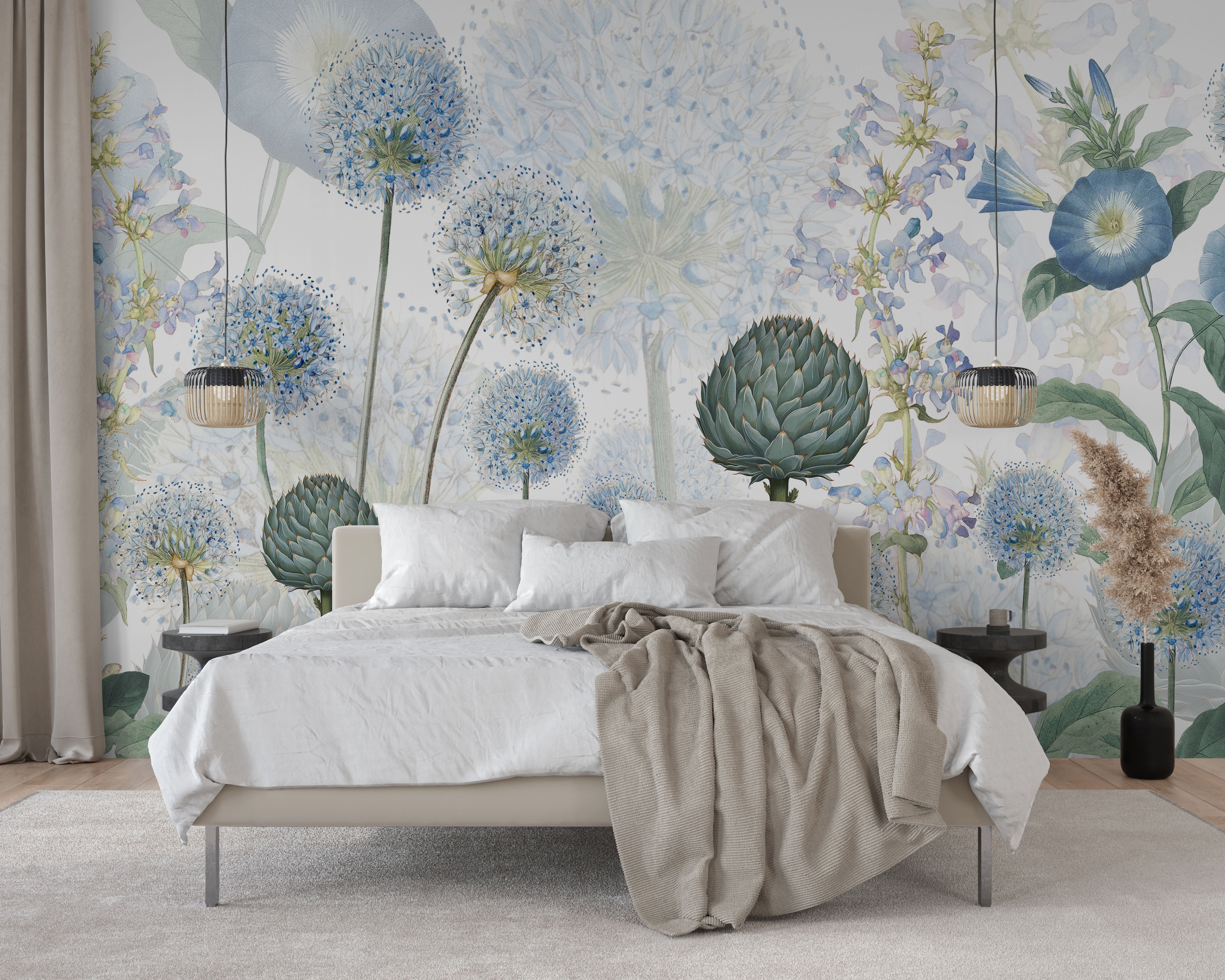 Papier peint printemps des fleurs - panoramique français