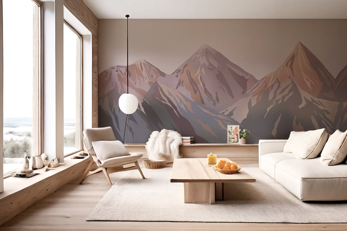 Papier peint panoramique - Lumière sur les cimes