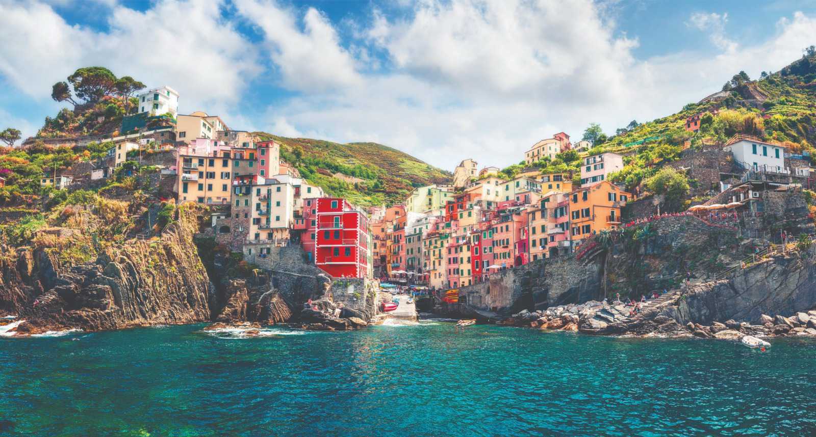 Papier peint panoramique trompe l'oeil Cinque Terre, XXL, tendance