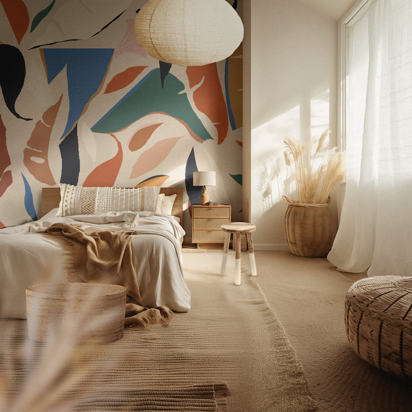 Papier peint contemporain végétal, XXL, tendance