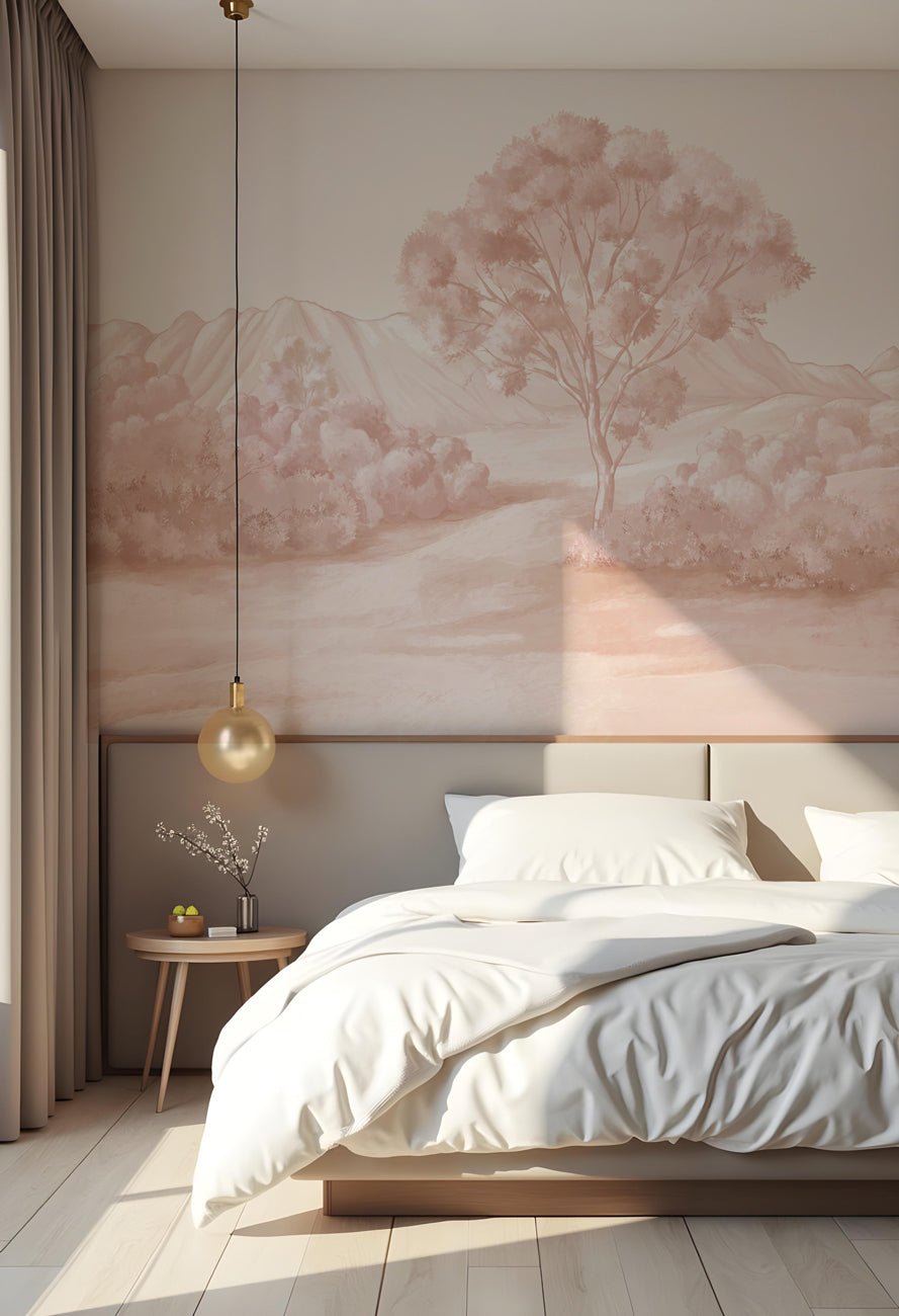 Papier peint paysage poétique jasmin, XXL, tendance