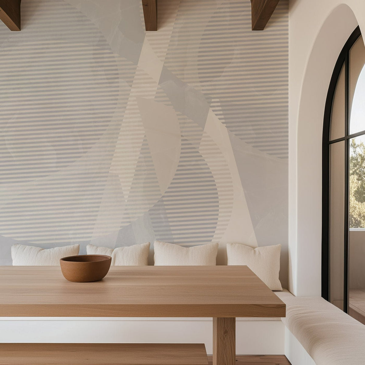 Papier peint graphique minéral