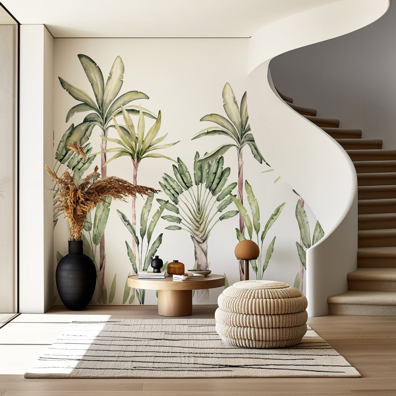 Papier peint tropical aquarelle, XXL, tendance