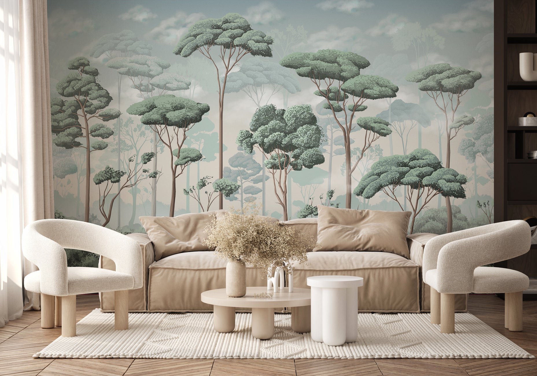 Papier peint panoramique pinède volupté, XXL, tendance