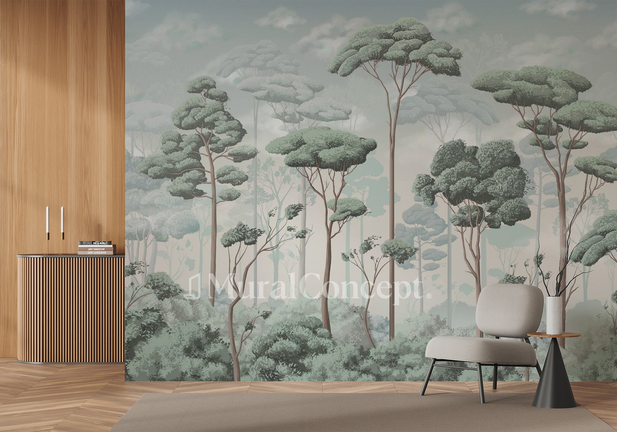 Papier peint panoramique pinède volupté - panoramique français