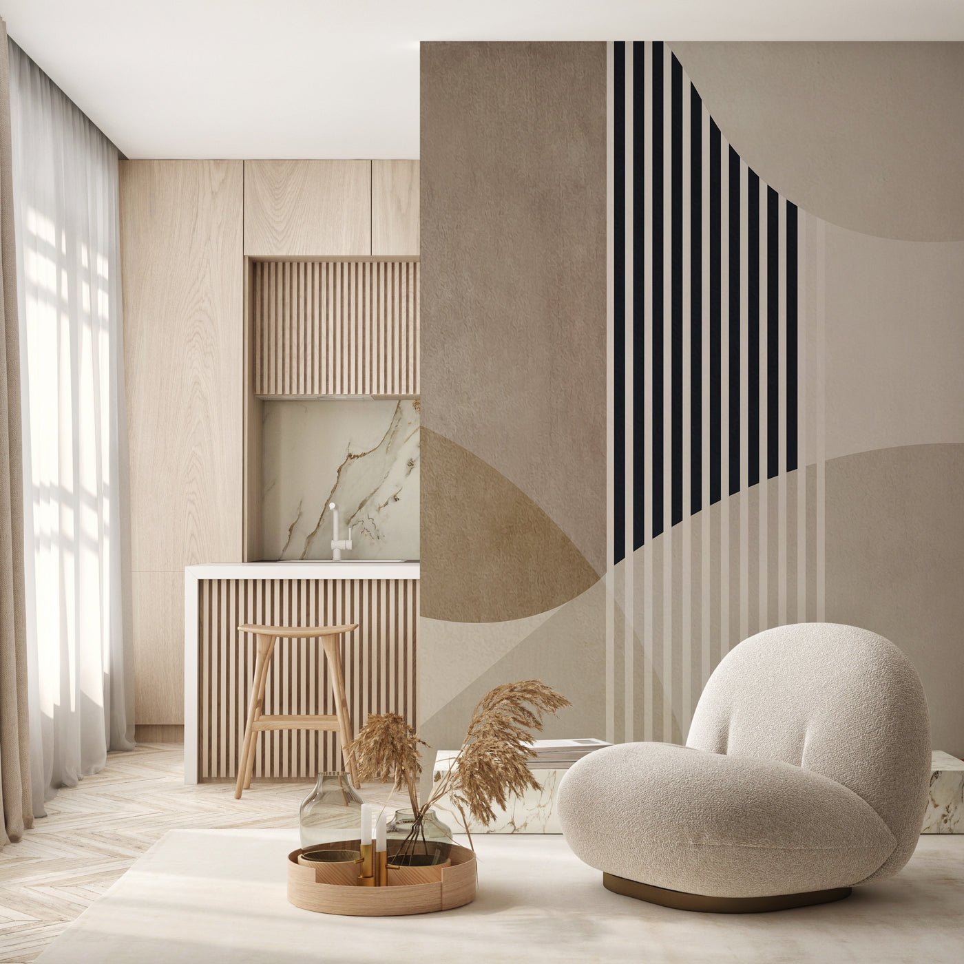 Papier peint forme créative, mural concept, tendance