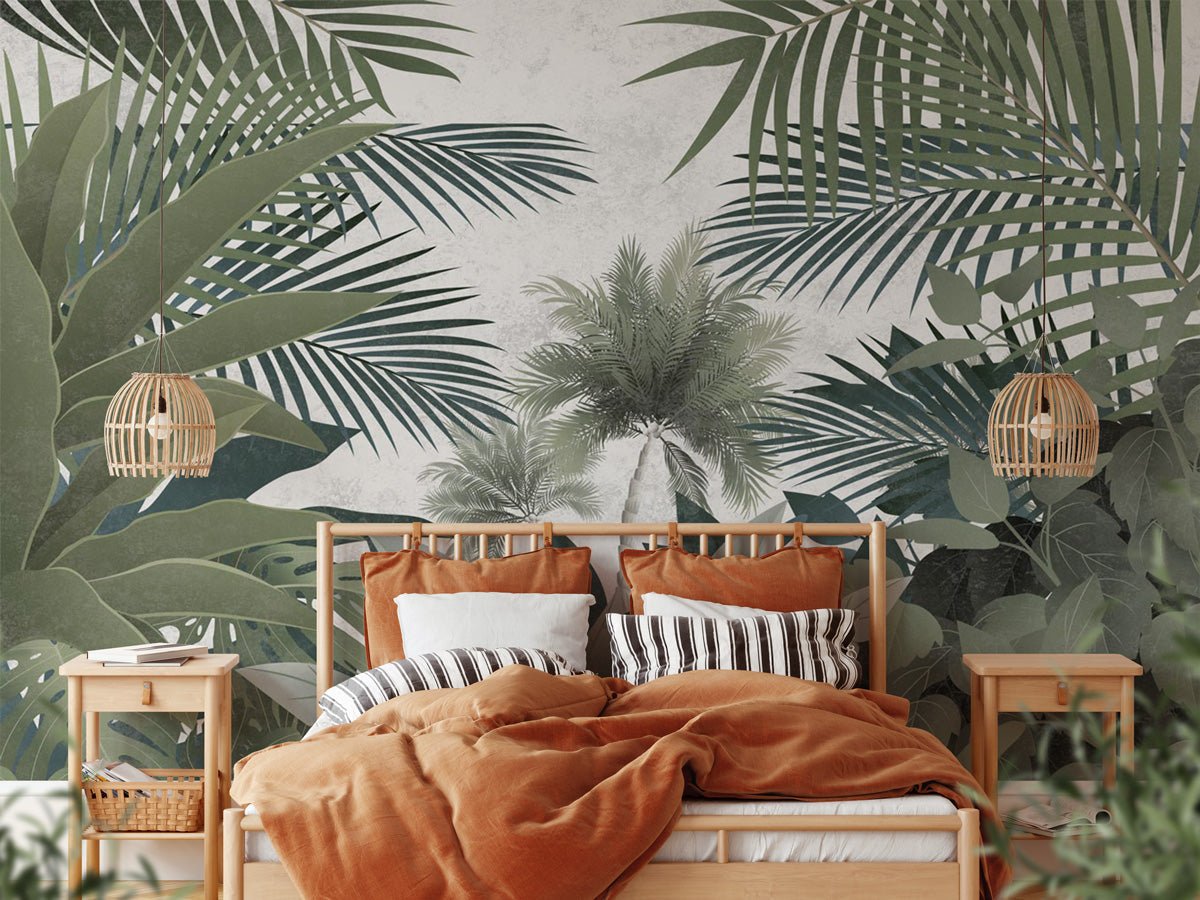 Papier peint bienvenue dans la jungle - papier peint sur mesure francais - muralconcept