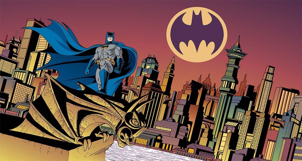 Papier peint panoramique batman BD héro night - papier peint sur mesure francais - muralconcept