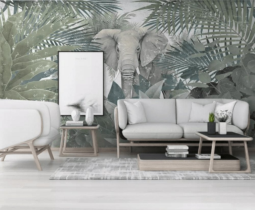 Papier peint Elephant d'Amazonie - papier peint sur mesure francais - muralconcept