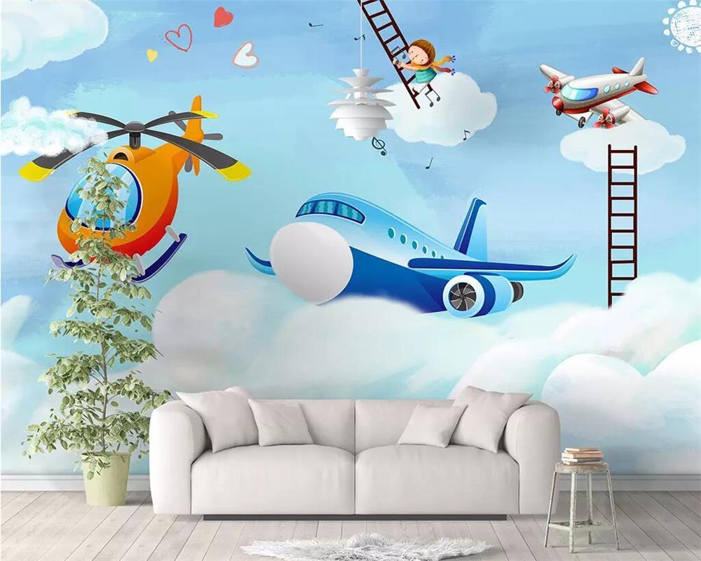 Papier peint Funny Plane - papier peint sur mesure francais - muralconcept