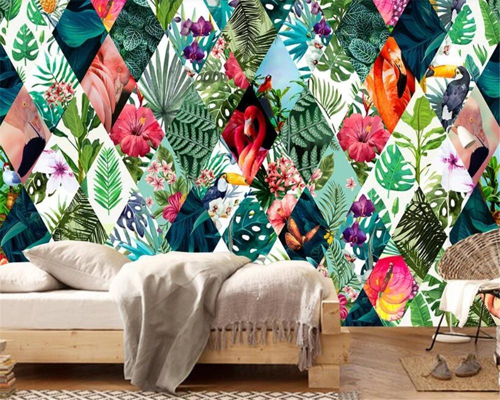 Papier peint Jungle Mosaïque - papier peint sur mesure francais - muralconcept