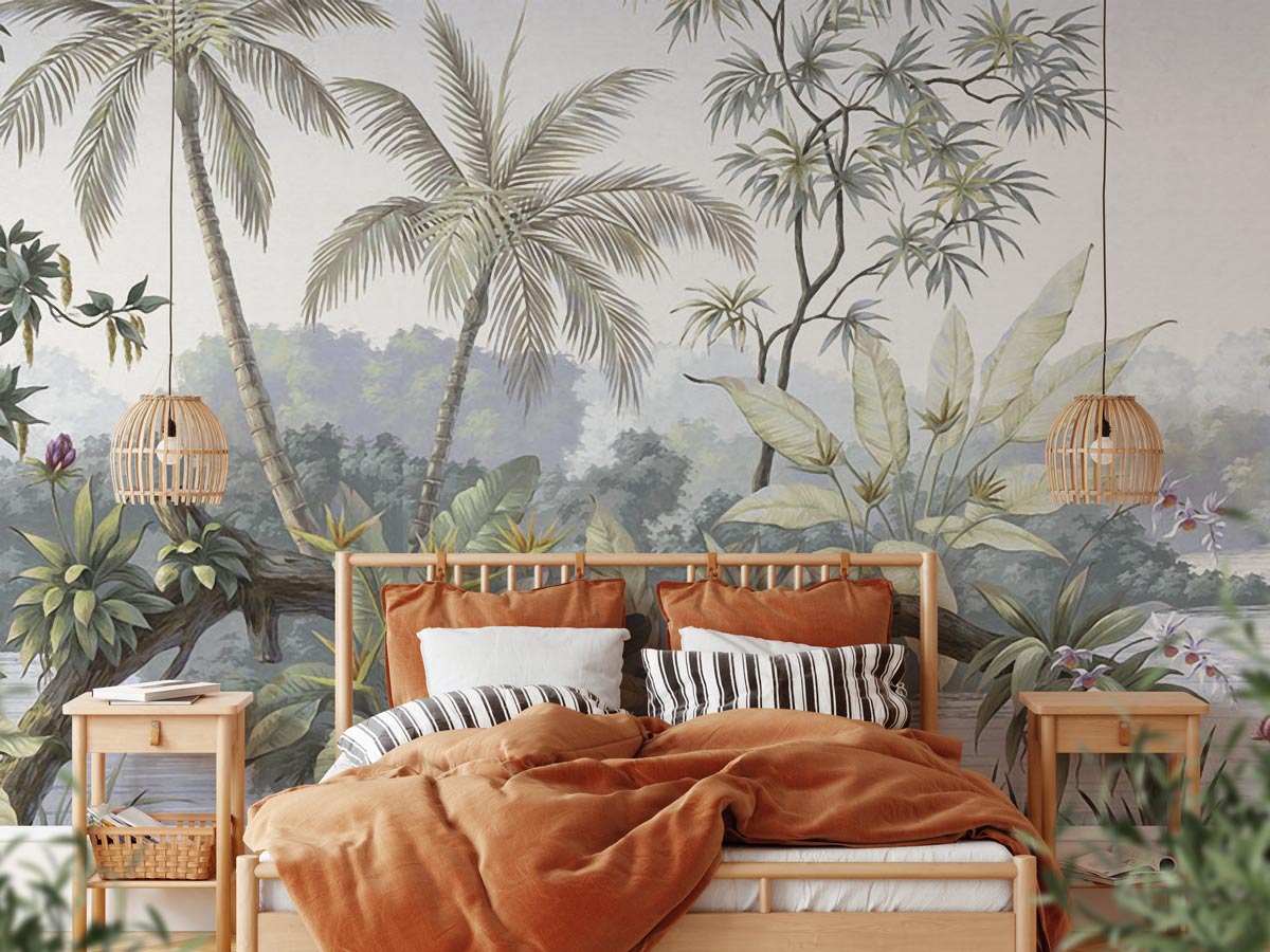 Papier peint Jungle Tendance - papier peint sur mesure francais - muralconcept