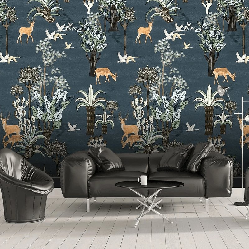 Papier peint Parc aux biches & Cerfs - papier peint sur mesure francais - muralconcept