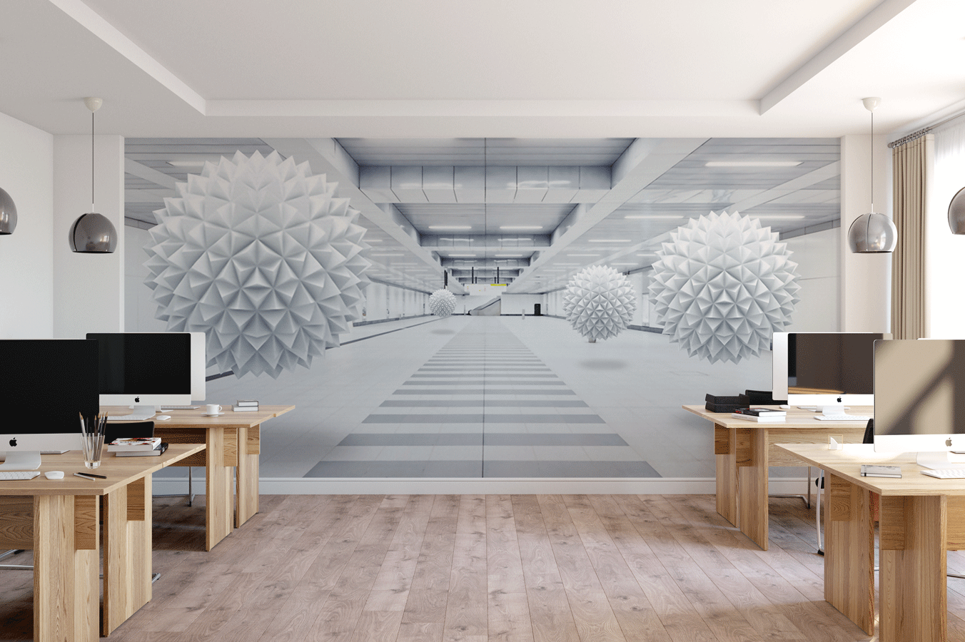 Papier peint Trompe l'oeil 3D tendance in the air - papier peint sur mesure francais - muralconcept