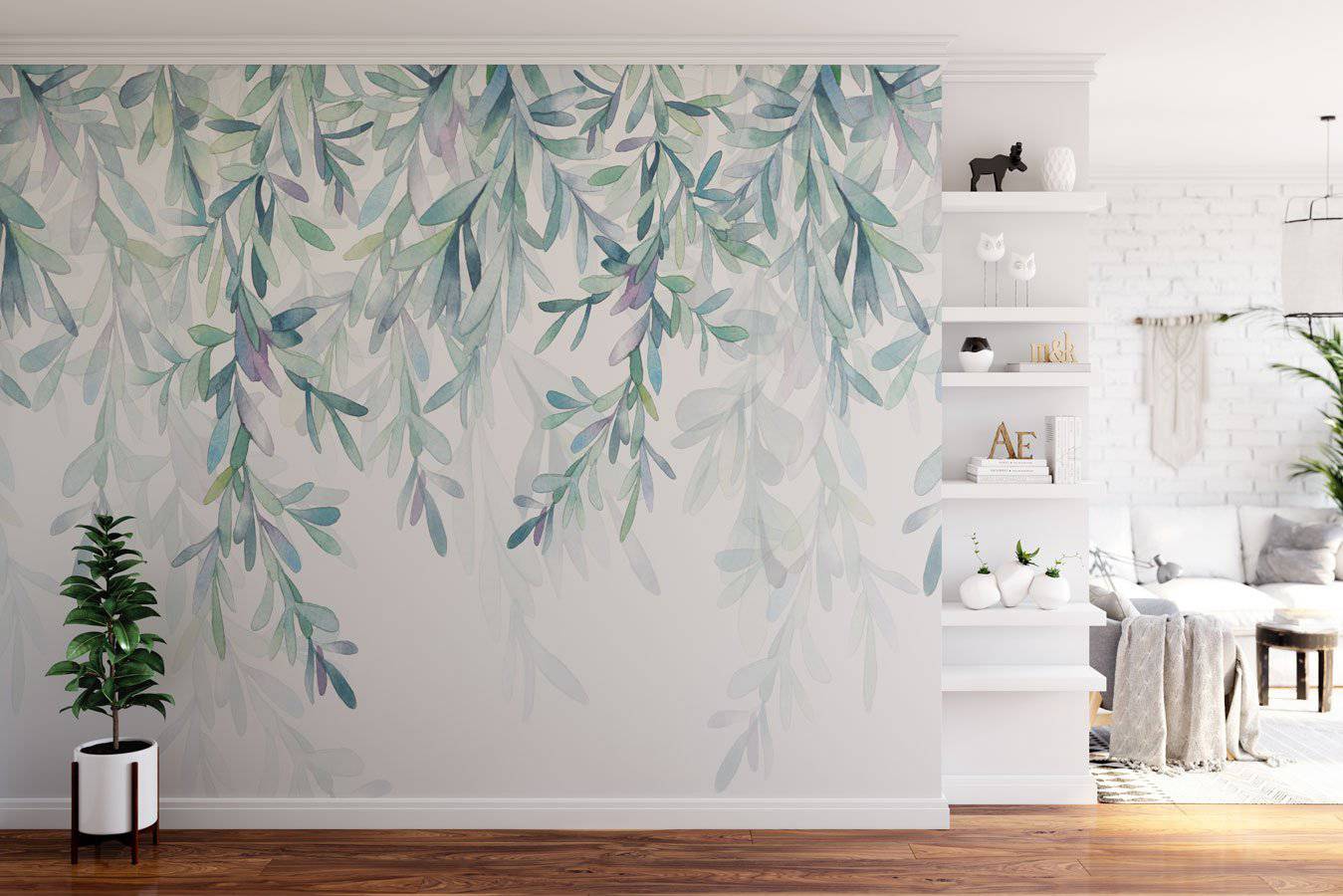 Papier peint Végétal & Scandinave style - papier peint sur mesure francais - muralconcept