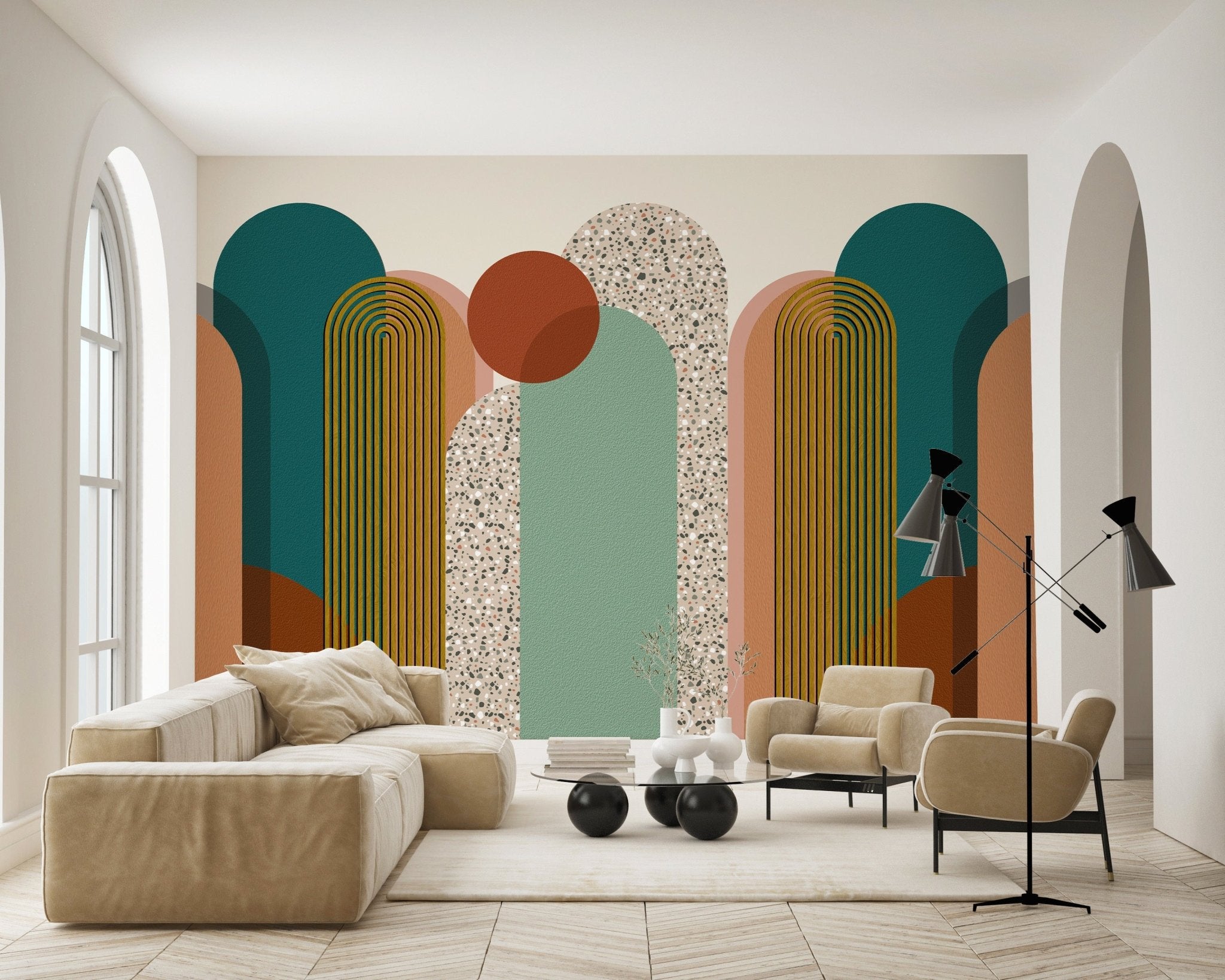 Papier peint Art pop déco graphique tendance, mural concept, tendance