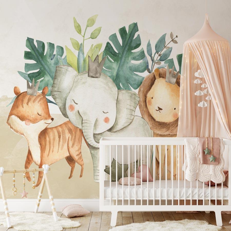 Papier peint bébé animaux muralconcept