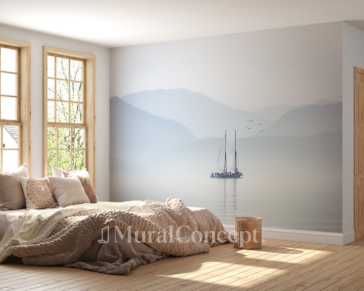 Papier peint lac Annecy navigation