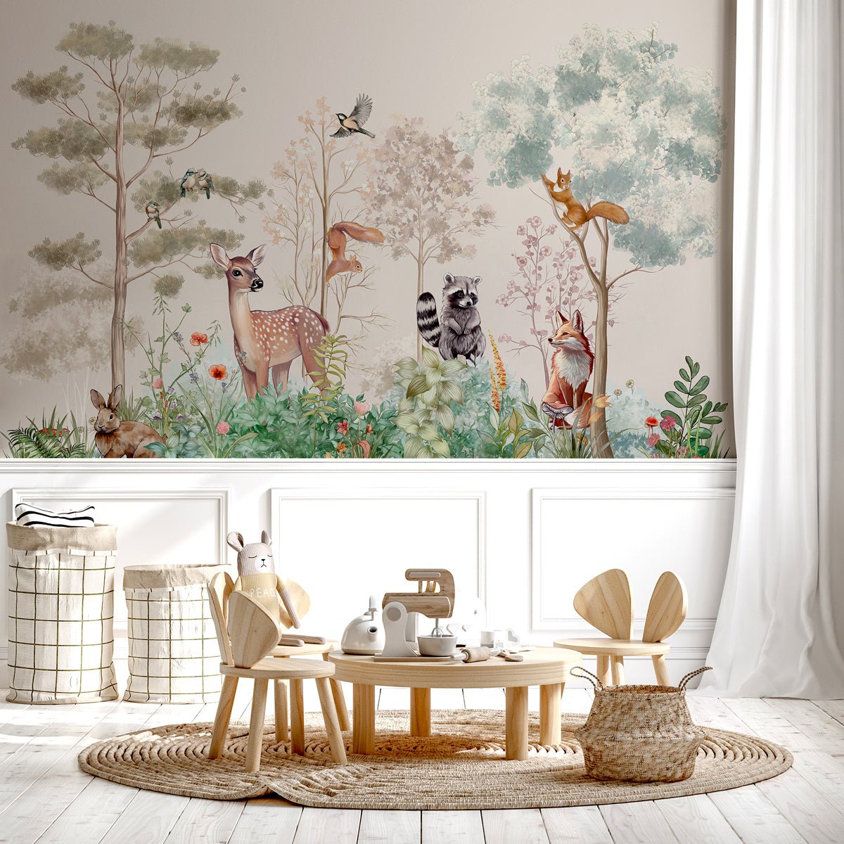 papier peint chambre bébé animaux