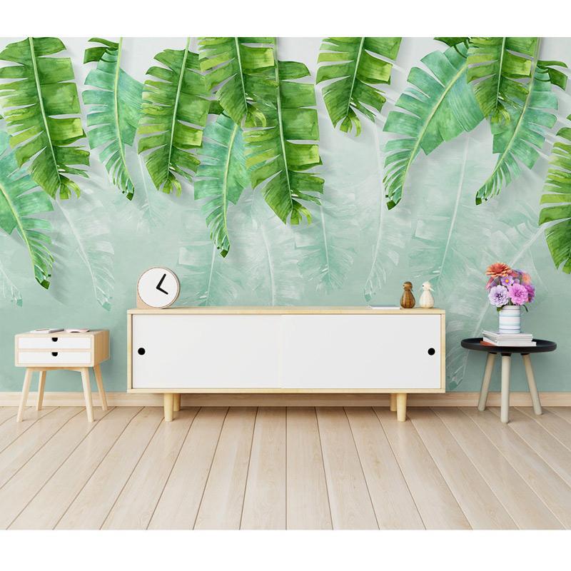 Papier peint Feuilles de bananier exotique - papier peint sur mesure francais - muralconcept