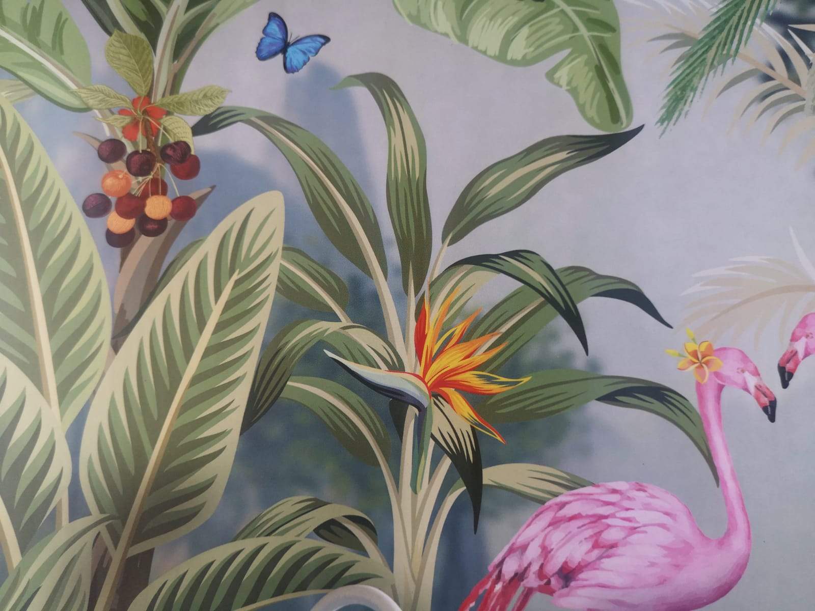 Papier peint Flamant rose & Jungle amazon - papier peint sur mesure francais - muralconcept